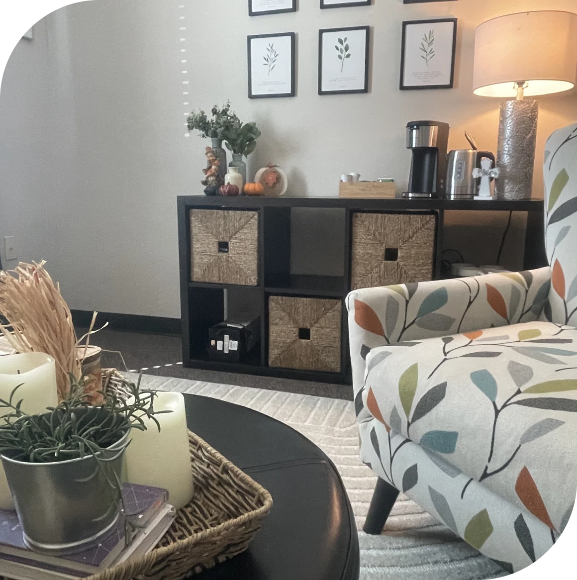 Cozy living room with modern decor