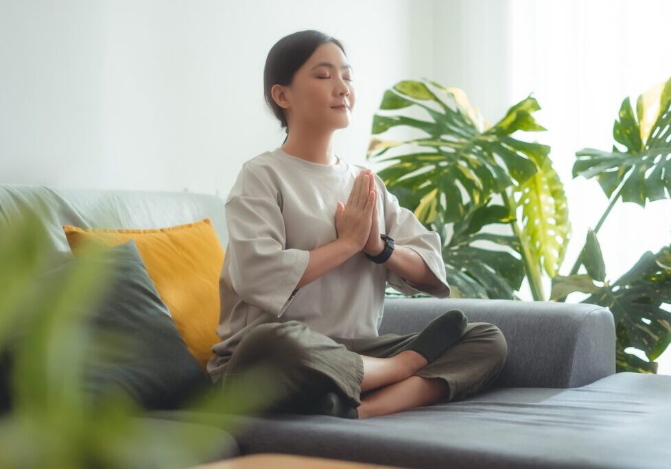 Peaceful meditation at home